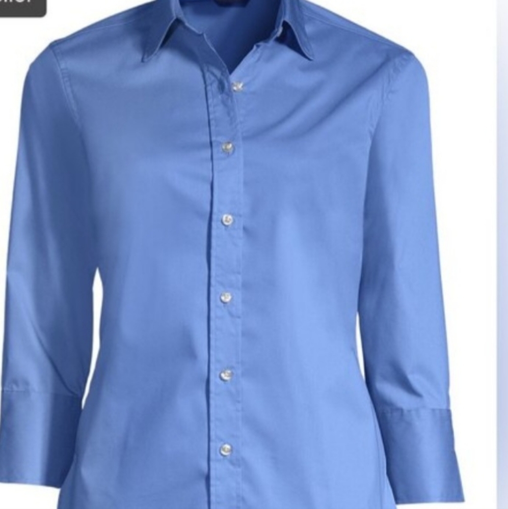 Classic Women's Button-Front Shirt in Light Blue